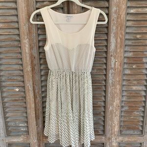 A polka dotted swing dress size XS.